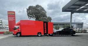 car transport into truck